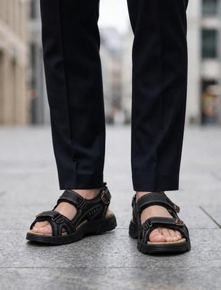Santa Margherita Adjustable Sport Sandals in Black