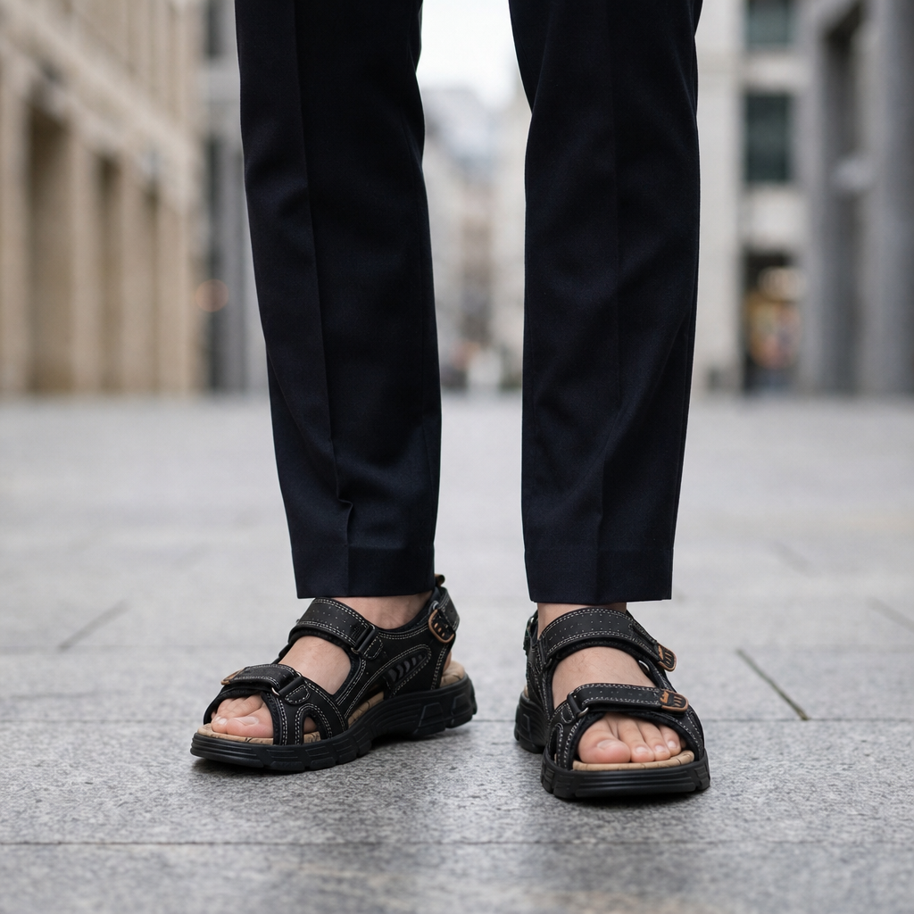 Santa Margherita Adjustable Sport Sandals in Black