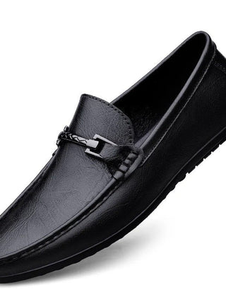 Men's Shoes Loafer | Slip-On Leather Round Toe Rubber Sole