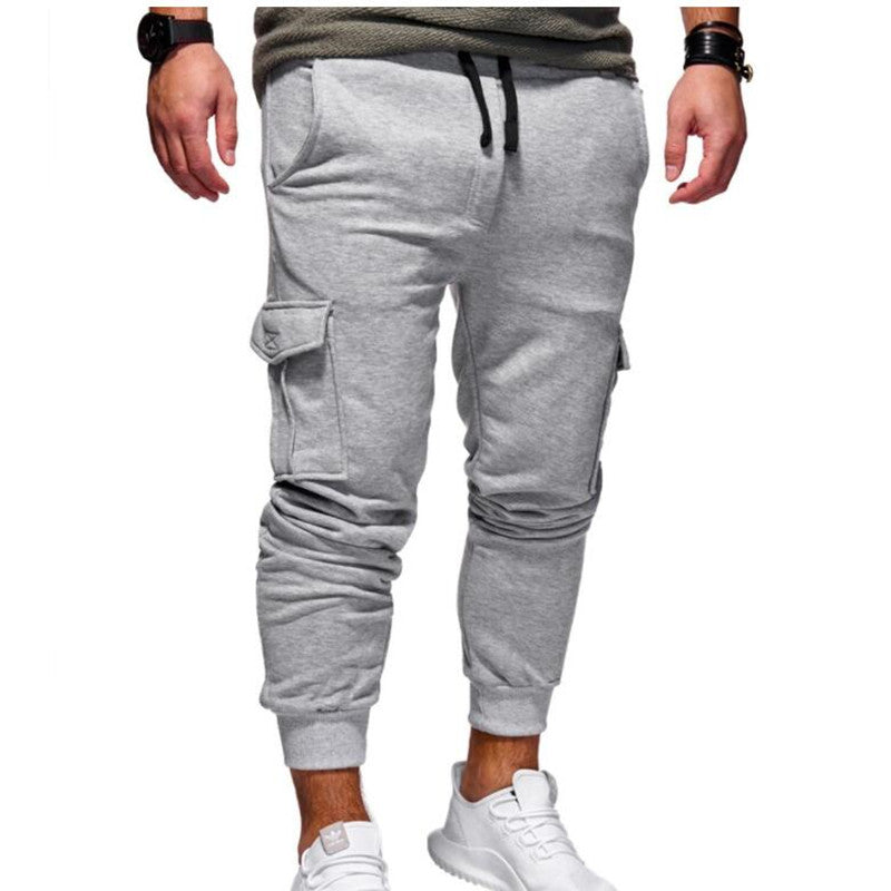 Men's Cargo Pants | Cargo Pockets Drawstring Jogger Cuffed