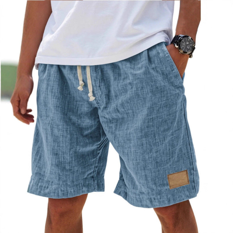 Men's Linen Shorts | Relaxed Fit Drawstring Denim