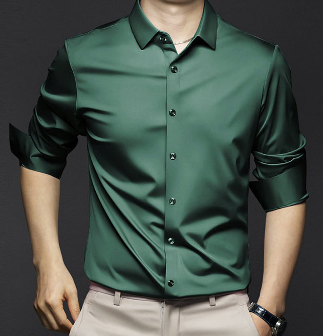 Men's Collared Shirt | Three-Quarter Sleeve Button-Up