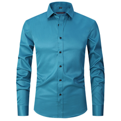 Men's Worker Shirt | Spread Collar Long Sleeve Button Closure