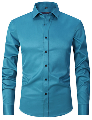 Men's Worker Shirt | Spread Collar Long Sleeve Button Closure
