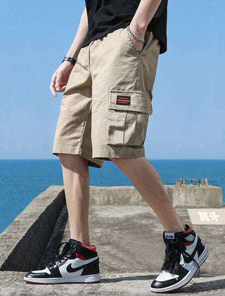 Men's Shorts | Cargo Pockets Elastic Waist Short Length