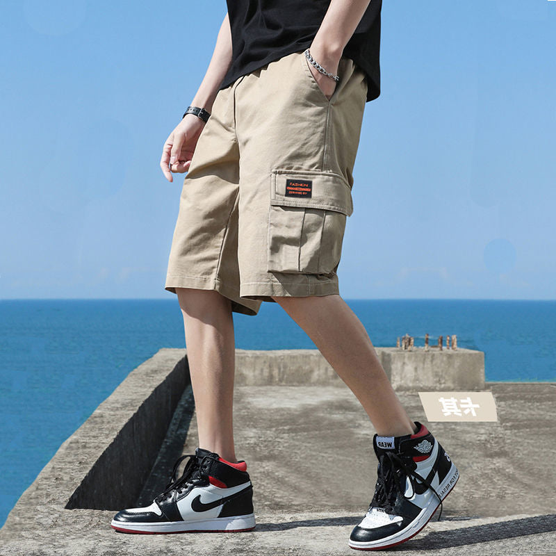 Men's Shorts | Cargo Pockets Elastic Waist Short Length
