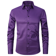 Men's Worker Shirt | Spread Collar Long Sleeve Button Closure