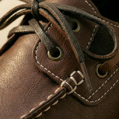 Men's Boat Shoe | Side Lace Stitched Toe Contrast Detail
