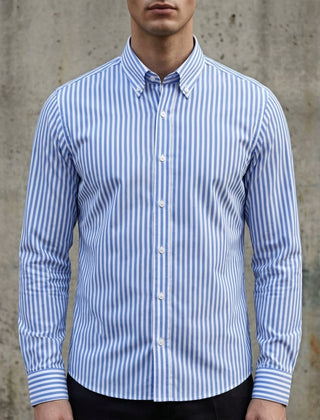 Sky Blue & White Stripe