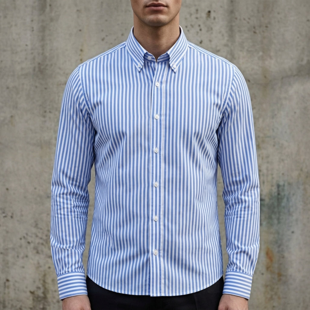 Sky Blue & White Stripe