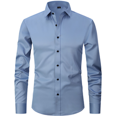 Men's Worker Shirt | Spread Collar Long Sleeve Button Closure