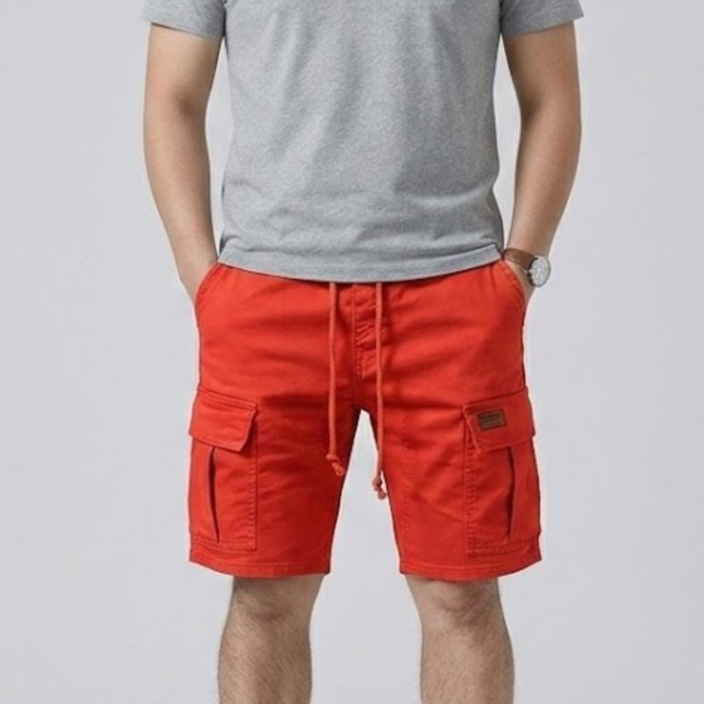 Men's Linen Shorts | Cargo Pockets Drawstring Relaxed Fit