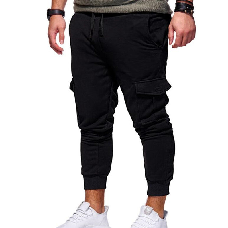 Men's Cargo Pants | Cargo Pockets Drawstring Jogger Cuffed