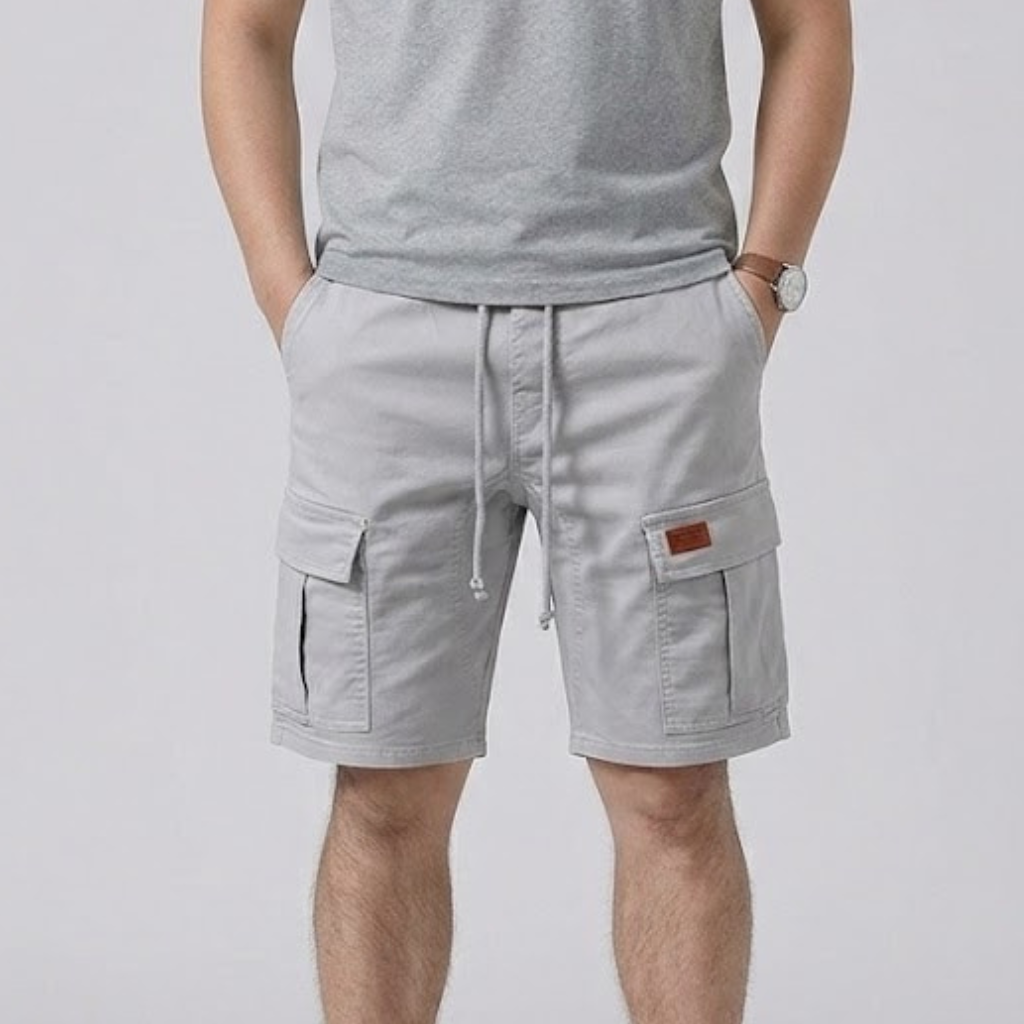 Men's Linen Shorts | Cargo Pockets Drawstring Relaxed Fit