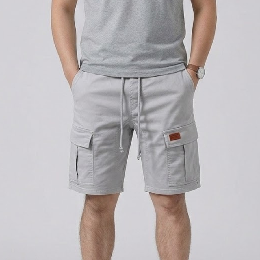 Men's Linen Shorts | Cargo Pockets Drawstring Relaxed Fit
