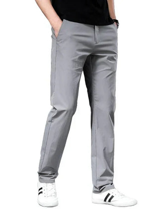 Men's Chino Pants | Straight Leg Loose Fit Zip Closure
