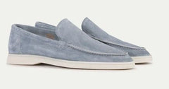 Men's Shoes Loafer | Suede Round Toe Slip-On Rubber Sole