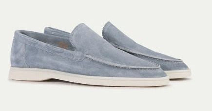 Men's Shoes Loafer | Suede Round Toe Slip-On Rubber Sole