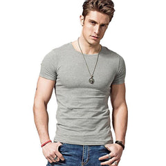 Men's Black Shirt | Crew Neck Short Sleeve Cotton