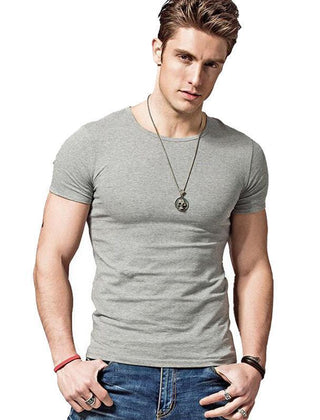Men's Black Shirt | Crew Neck Short Sleeve Cotton