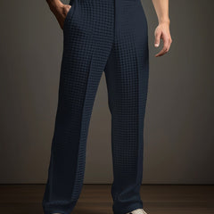 Men's Dress Pants | Waffle Knit Pleated Tapered