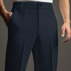 Men's Dress Pants | Waffle Knit Pleated Tapered