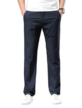 Men's Chino Pants | Straight Leg Loose Fit Zip Closure