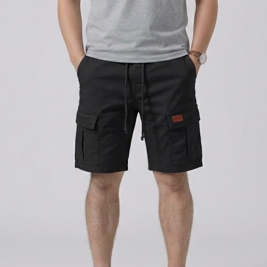 Men's Linen Shorts | Cargo Pockets Drawstring Relaxed Fit