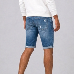 Men's Denim Shorts | Slim Fit Ripped Above Knee