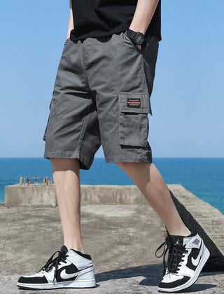 Men's Shorts | Cargo Pockets Elastic Waist Short Length