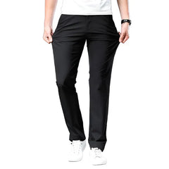 Men's Chino Pants | Straight Leg Loose Fit Zip Closure