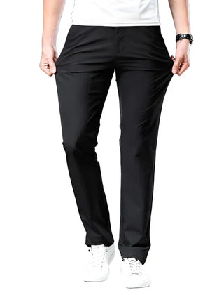 Men's Chino Pants | Straight Leg Loose Fit Zip Closure