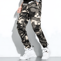 Men's Camo Pants | Tapered Leg Cargo Pockets Stretch