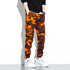 Men's Camo Pants | Tapered Leg Cargo Pockets Stretch