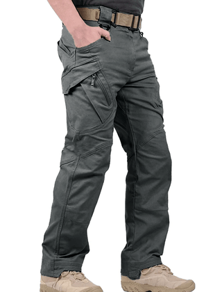 Men's Black Short Cargo Pants | Relaxed Fit Multi-Pocket Durable