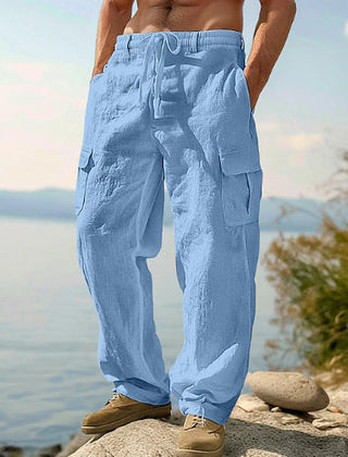 Men's Cargo Pants | Relaxed Fit Drawstring Waist Multiple Pockets