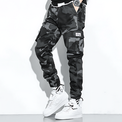 Men's Camo Pants | Tapered Leg Cargo Pockets Stretch