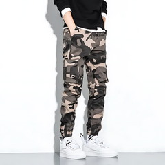 Men's Camo Pants | Tapered Leg Cargo Pockets Stretch