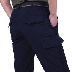 Men's High Waisted Pants | Relaxed Fit Cargo Pockets Cotton