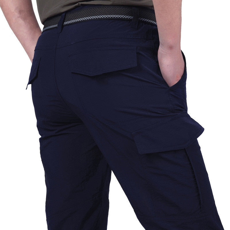 Men's High Waisted Pants | Relaxed Fit Cargo Pockets Cotton