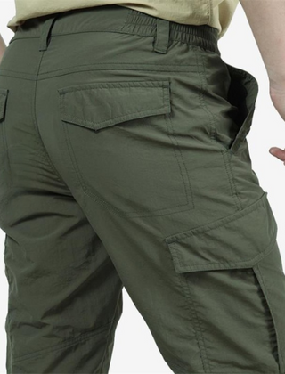 Men's High Waisted Pants | Relaxed Fit Cargo Pockets Cotton