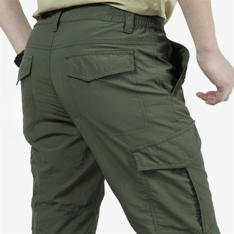 Men's High Waisted Pants | Relaxed Fit Cargo Pockets Cotton