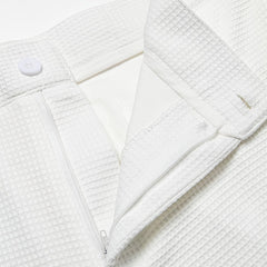 Men's Dress Pants | Waffle Knit Pleated Tapered