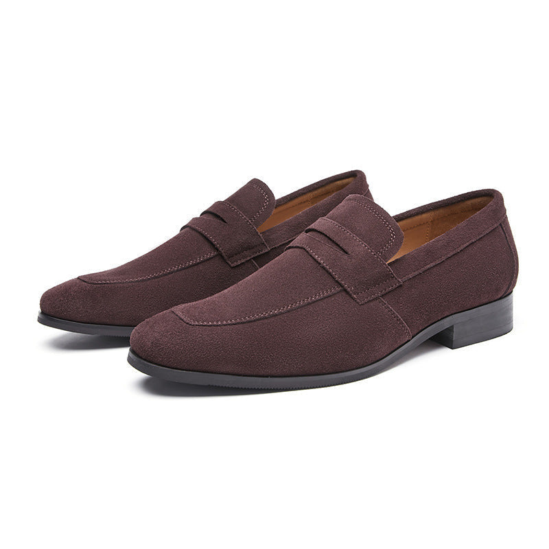Men's Penny Loafers With Penny | Suede Slip On Loafer Flat Heel