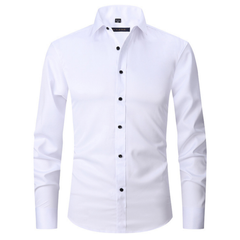 Men's Worker Shirt | Spread Collar Long Sleeve Button Closure