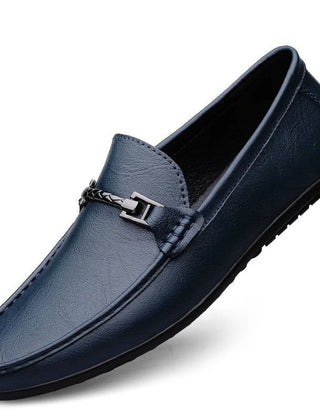 Men's Shoes Loafer | Slip-On Leather Round Toe Rubber Sole