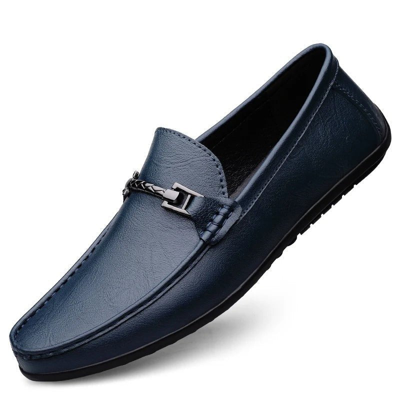 Men's Shoes Loafer | Slip-On Leather Round Toe Rubber Sole