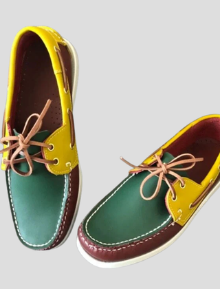 Men's Boat Shoe | Lace-Up Moc Rounded Toe Rubber Sole