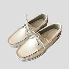 Men's Boat Shoe | Lace-Up Moc Rounded Toe Rubber Sole