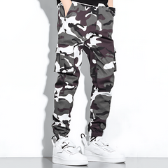 Men's Camo Pants | Tapered Leg Cargo Pockets Stretch